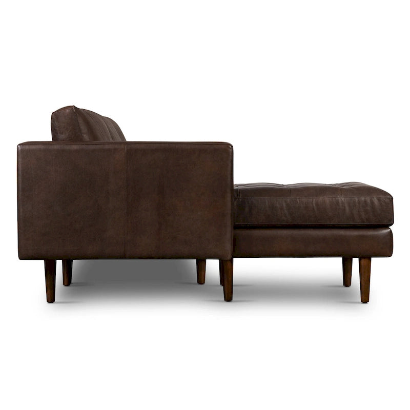Poly & Bark Napa 104.5 Left Sectional Sofa - Full Grain Genuine Italian Leather