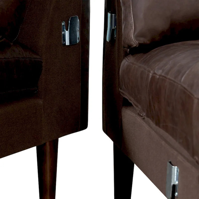 Poly & Bark Napa 104.5 Left Sectional Sofa - Full Grain Genuine Italian Leather