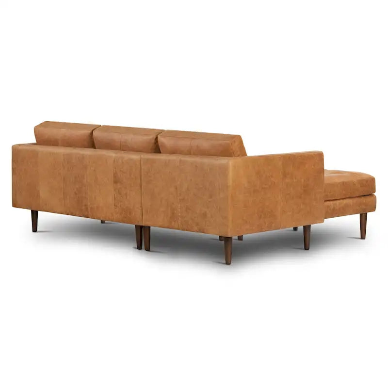 Poly & Bark Napa 104.5 Left Sectional Sofa - Full Grain Genuine Italian Leather