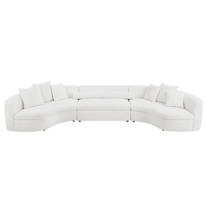 Oversized Modern 3 Pieces Curved Upholstered Sofa Ultimate Comfort 6-8 Seater Couches for Living Room, Office