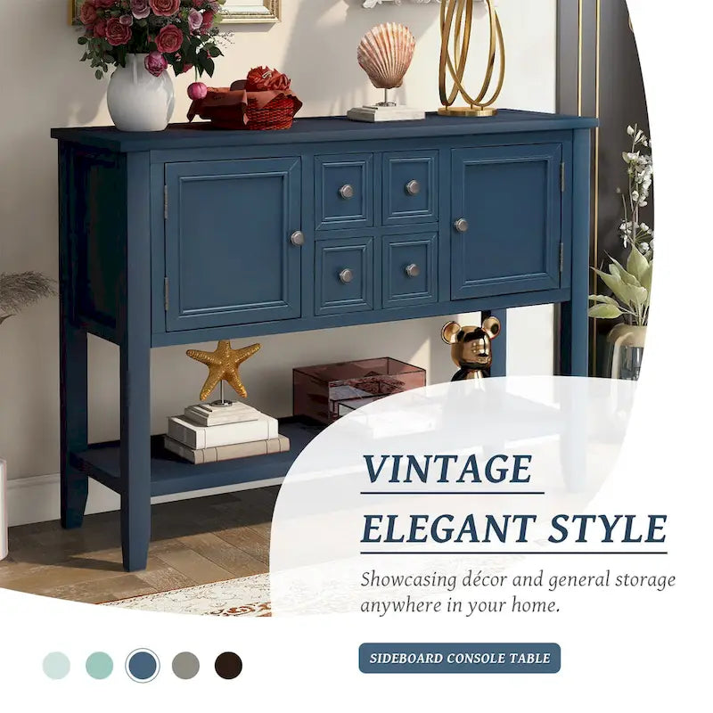 Buffet Sideboard Console Table with Bottom Shelf