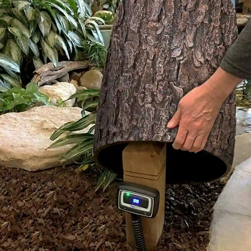 Faux Oak Stump Cover for Yard - Round Tree Stump Table Garden Stools