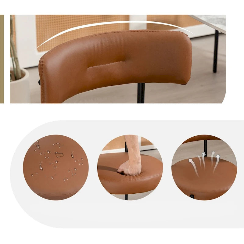 AVAWING Dining Chairs Mid-Century Modern Kitchen Chairs Set of 2