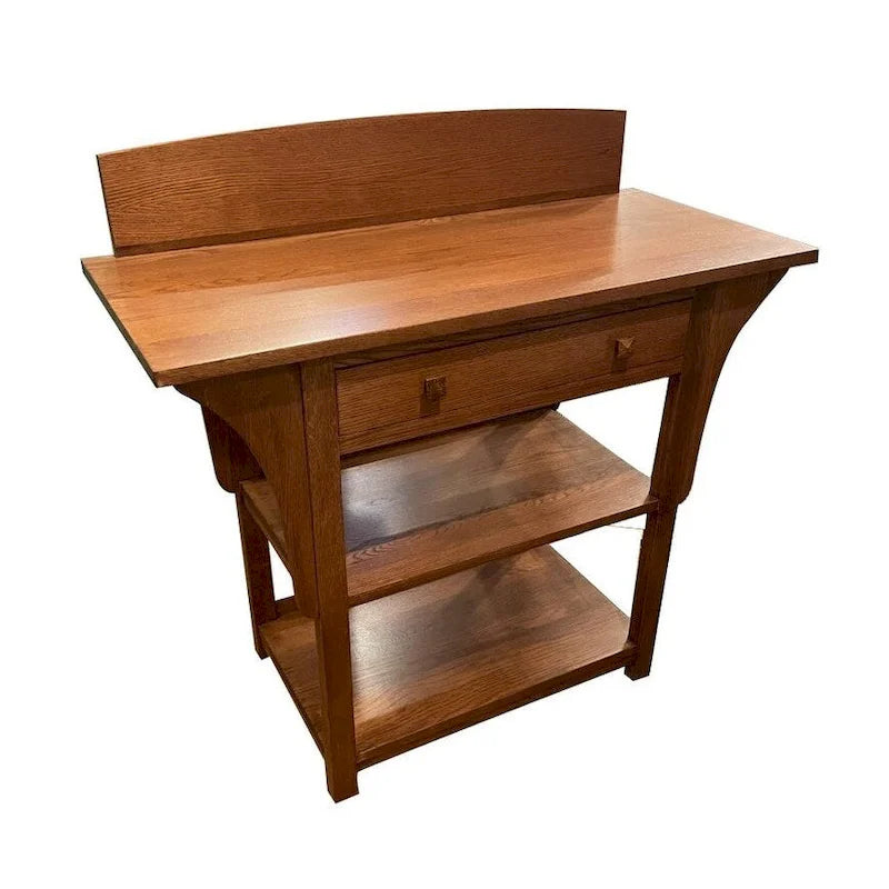 Mission 2 Drawer And Open Shelves Sideboard / Console Table