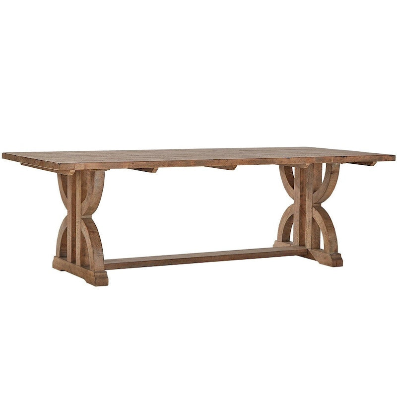 Paloma Reclaimed Wood Rectangular Trestle Table by iNSPIRE Q Artisan - Brown