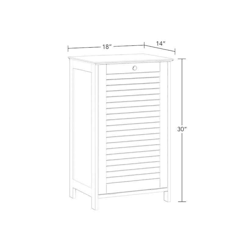 RiverRidge Ellsworth Tilt-Out Laundry Hamper Cabinet with Removable Cloth Storage Bag - White