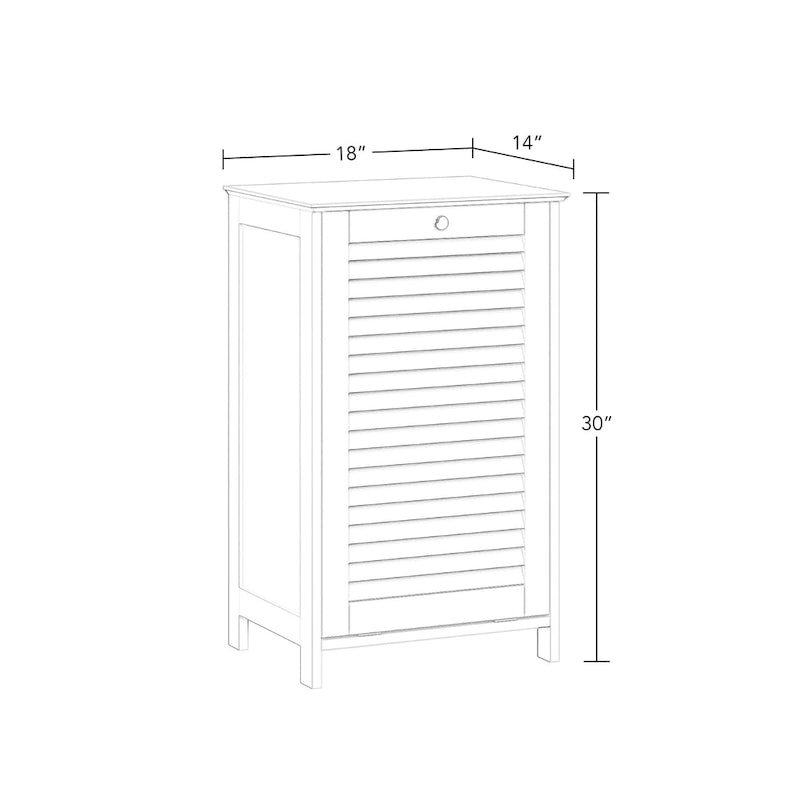 RiverRidge Ellsworth Tilt-Out Laundry Hamper Cabinet with Removable Cloth Storage Bag - White
