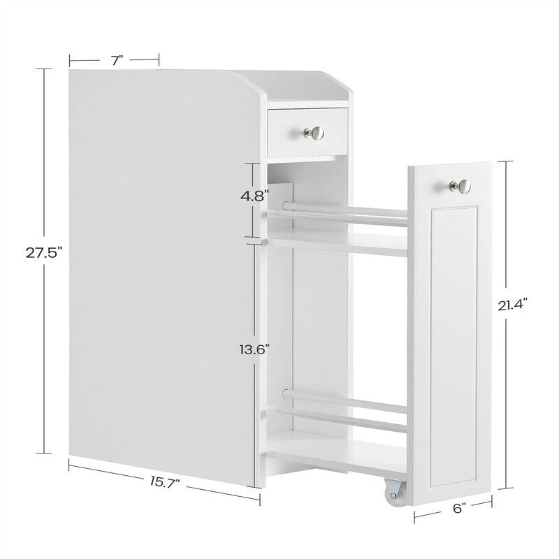 Small Bathroom Storage Cabinet - 15.7D x 7W x 27.5H