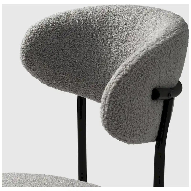 Bayville Mid-Century Curved Back Fabric Upholstered Metal Dining Chair (Set of 4)