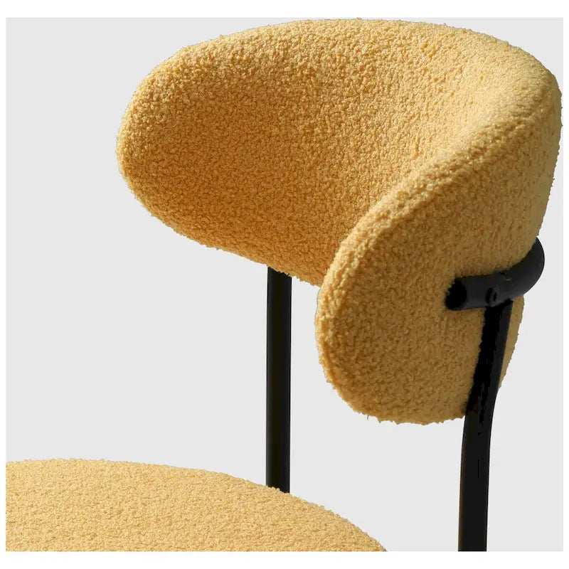 Bayville Mid-Century Curved Back Fabric Upholstered Metal Dining Chair (Set of 4)