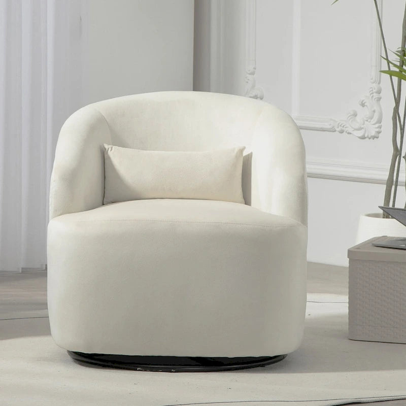 Modern Velvet Upholstered Swivel Accent Chair