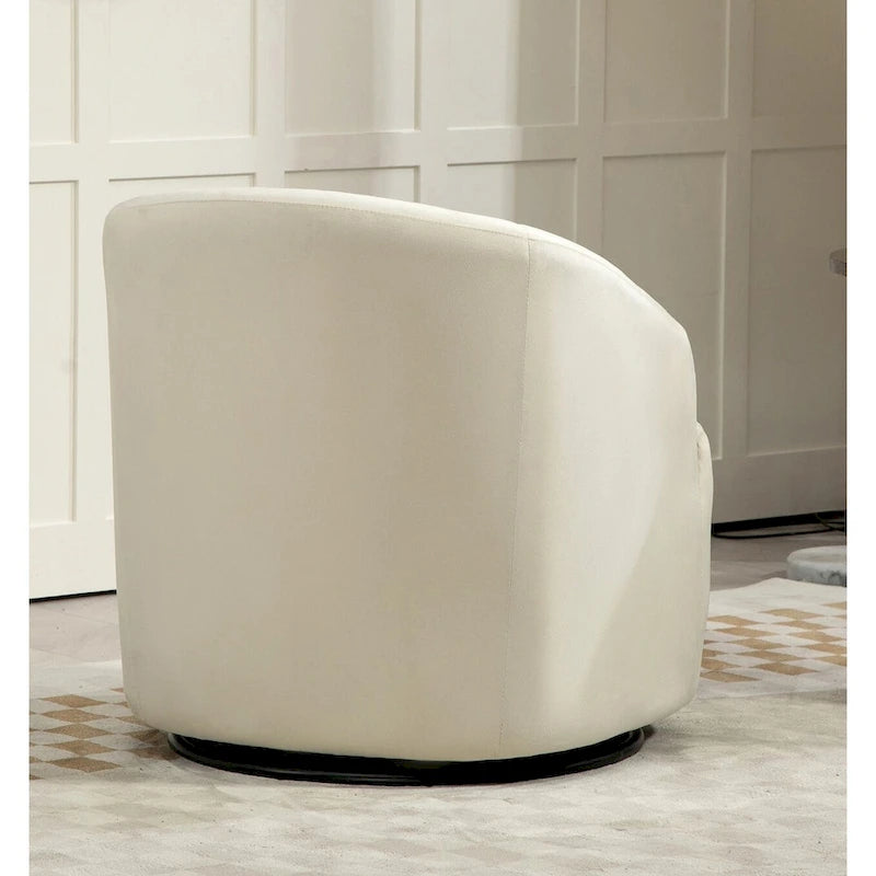 Modern Velvet Upholstered Swivel Accent Chair