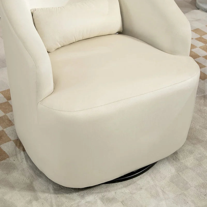 Modern Velvet Upholstered Swivel Accent Chair