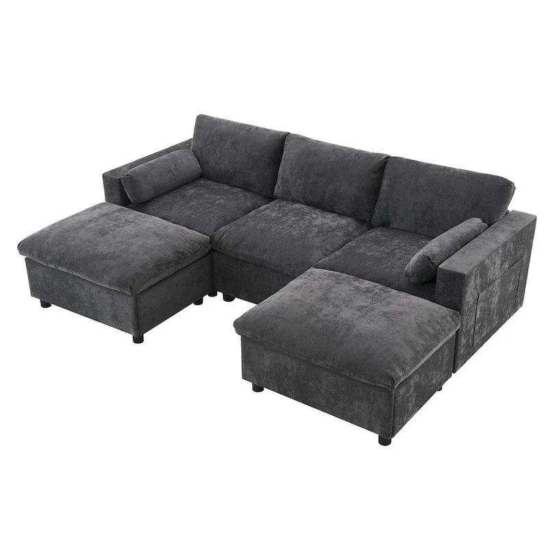 Merax 5 Seat U Shaped Sleeper Couch Set