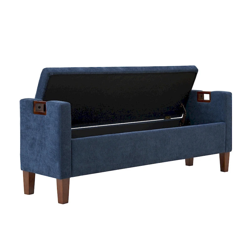 Clara Storage Bench with Solid Wood Legs by HULALA HOME