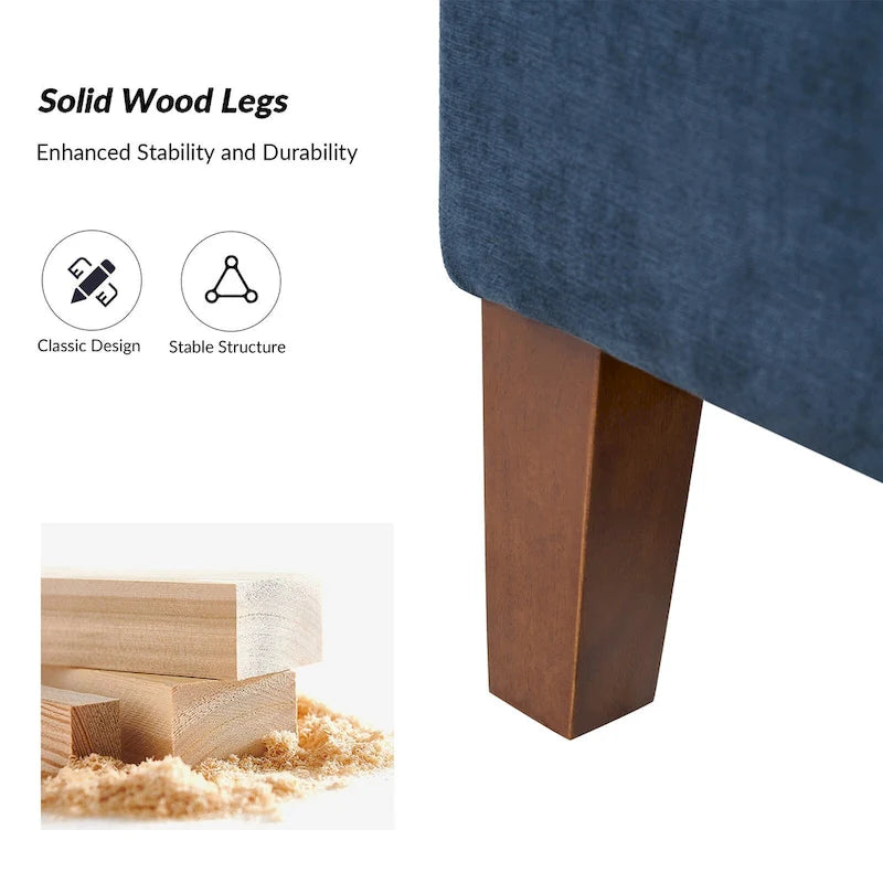 Clara Storage Bench with Solid Wood Legs by HULALA HOME