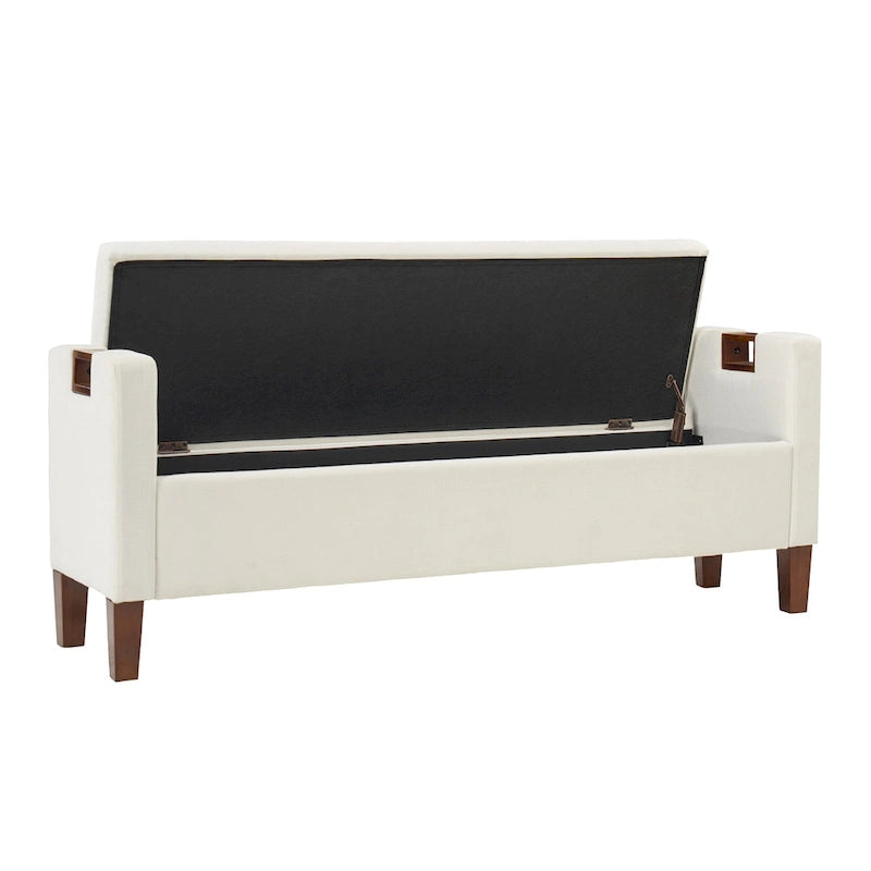 Clara Storage Bench with Solid Wood Legs by HULALA HOME