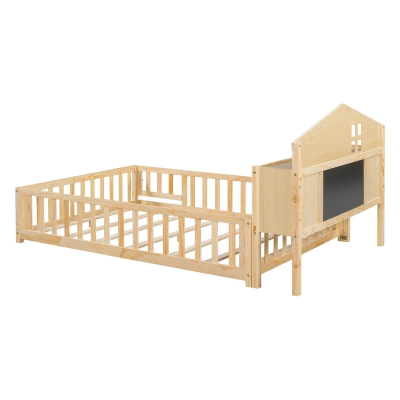Full-size Floor Beds with Bookcases