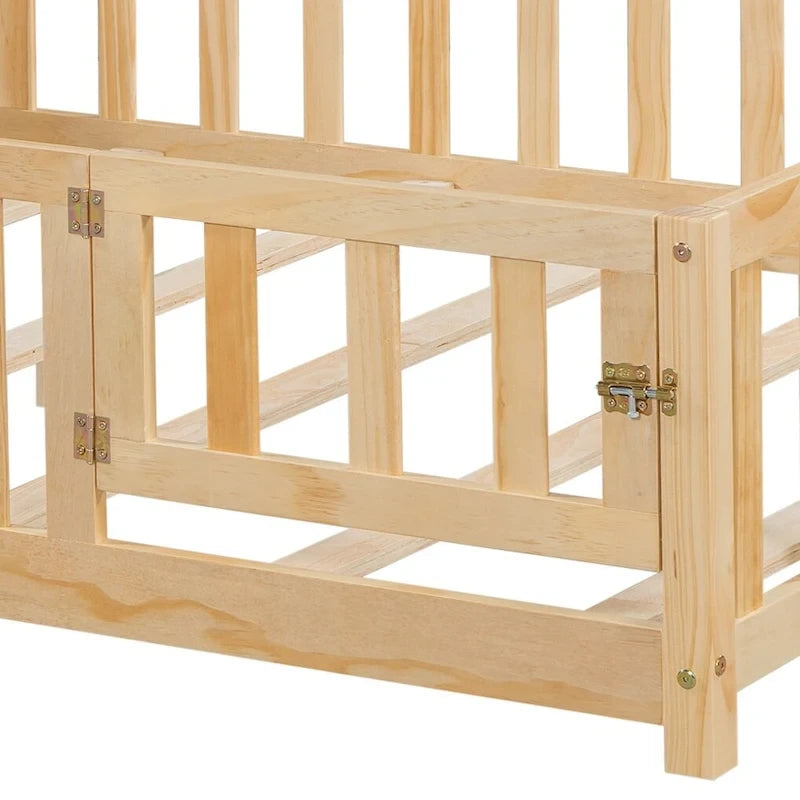 Full-size Floor Beds with Bookcases