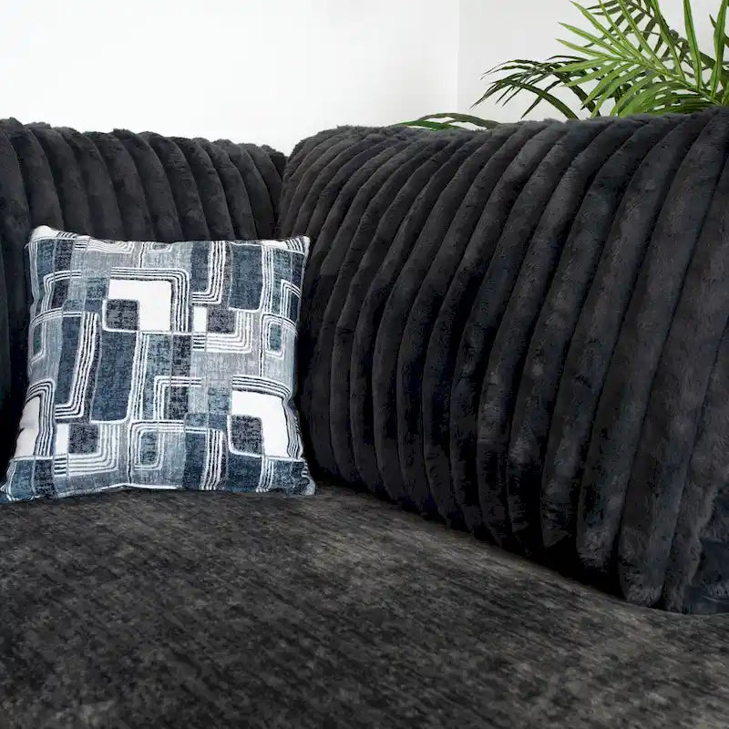 Roundhill Nexus Wide Wale Corduroy L-shape Sectional with Chaise
