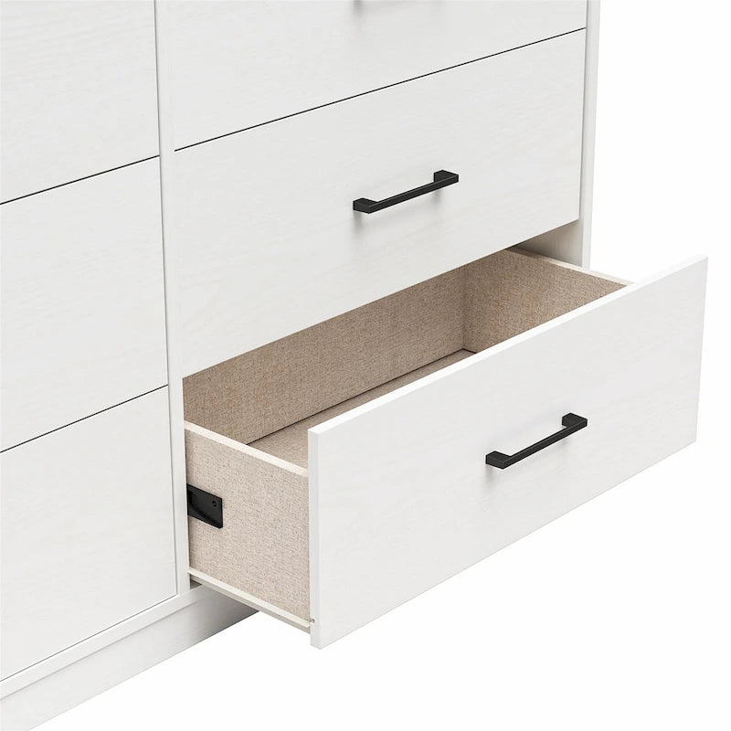 Ameriwood Home BrEZ Build Pearce Wide 6 Drawer Dresser
