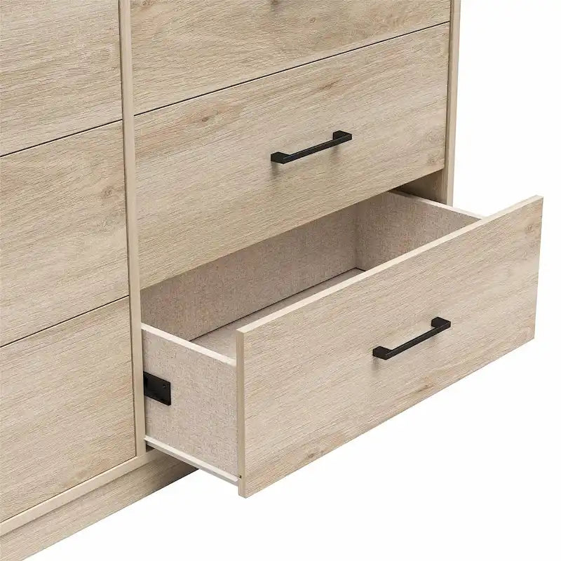 Ameriwood Home BrEZ Build Pearce Wide 6 Drawer Dresser